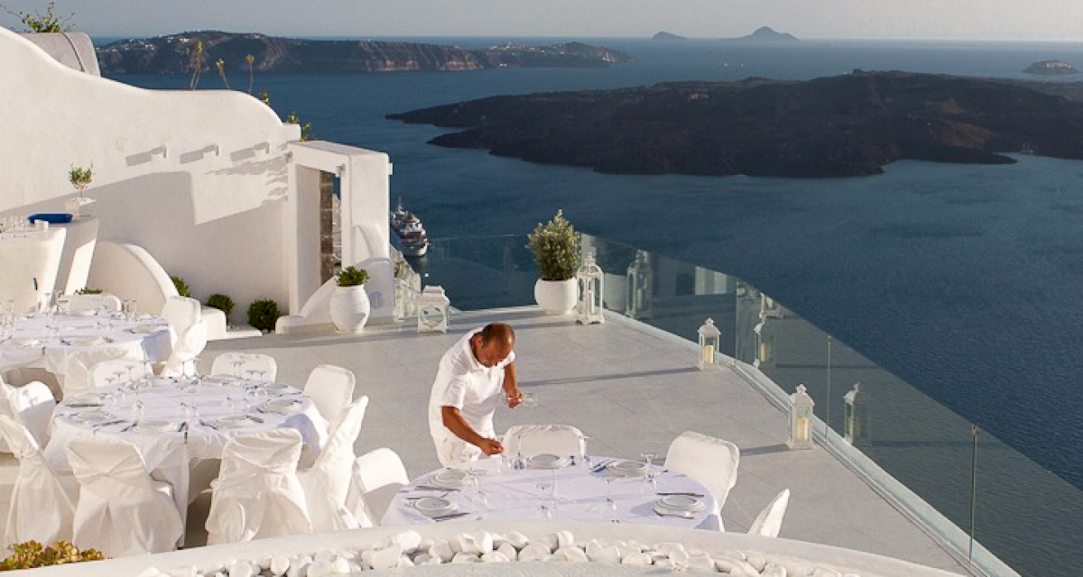 Restorani pulmapaigad ja vastuvõtt Santorini saarel Kreekas: свадьба на санторини, свадебное агентство Julia Veselova - Фото 2